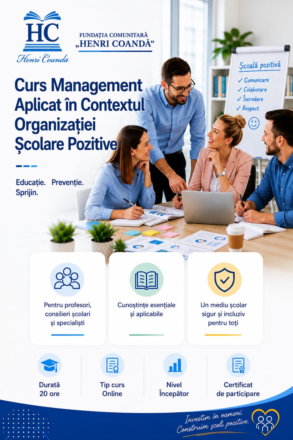 Curs Management Aplicat în Contextul Organizației Școlare Pozitive